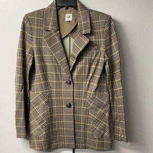 NWOT Cabi brand Ponte knit herringbone pattern long sleeve blazer.